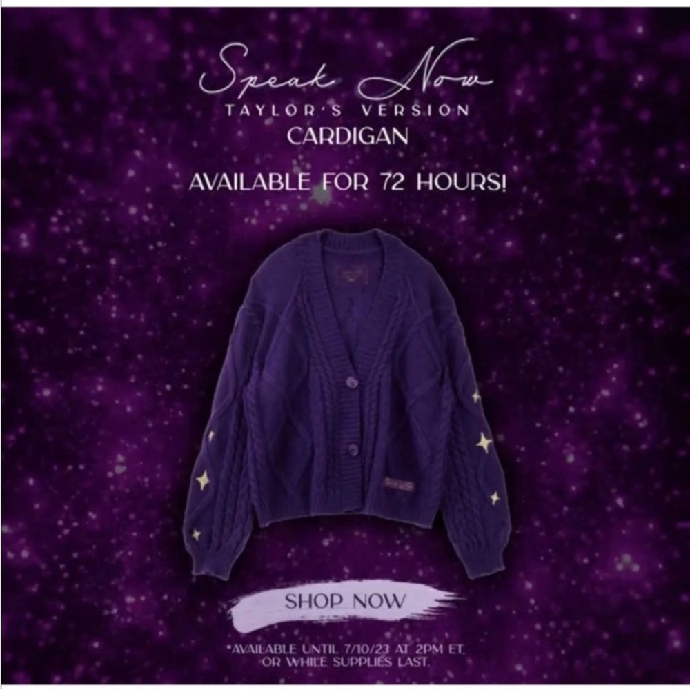 Taylor Swift Speak Now Cardigan